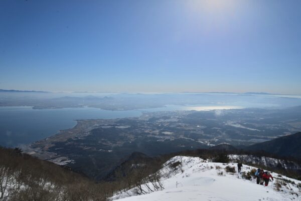 ホッケ山から観る琵琶湖と琵琶湖大橋