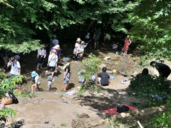 槇尾川の川遊びの様子を写した画像2枚目